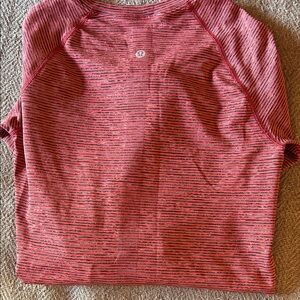 Lululemon Red Striped Long Sleeve Shirt